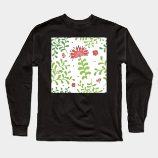 Elegance Seamless pattern with flowers Long Sleeve T-Shirt